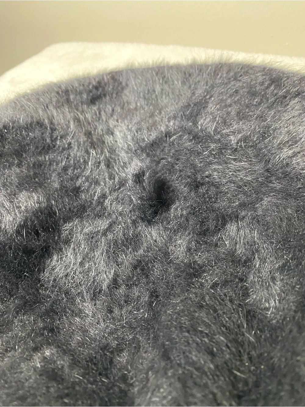 Angora Black Beret Made in Republic of South Africa Vintage EUC - Picture 2 of 4